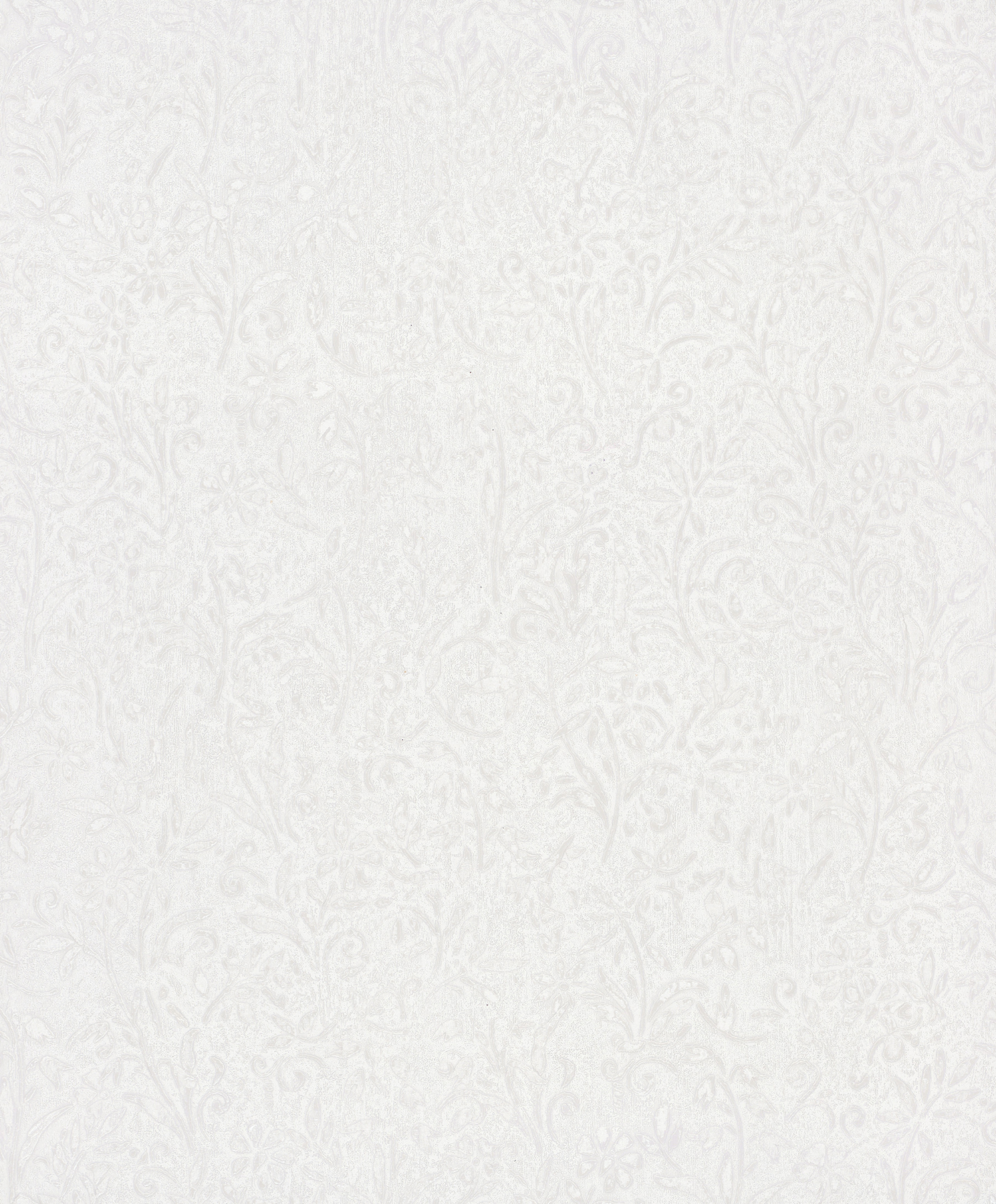 Sculpted Floral Pearl Relief Wallpaper