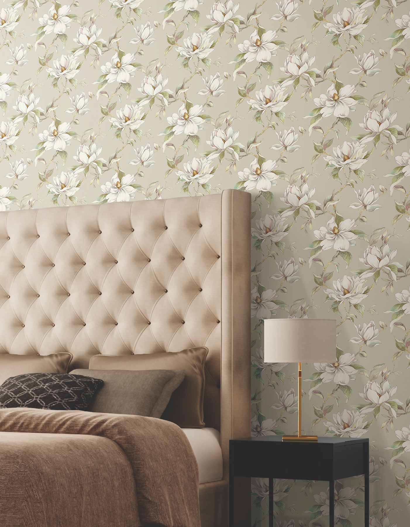 Garden Jewels Linen Wallpaper