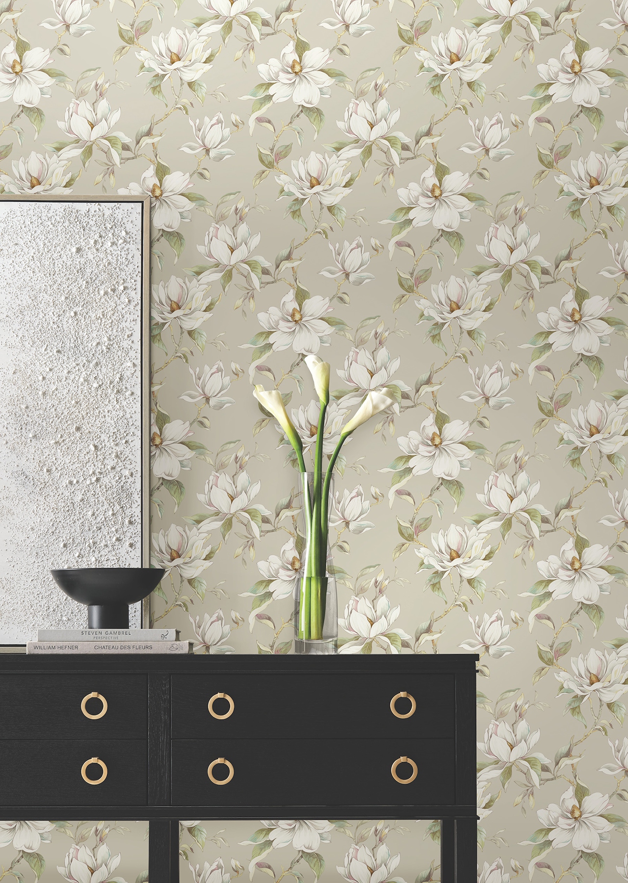 Garden Jewels Linen Wallpaper