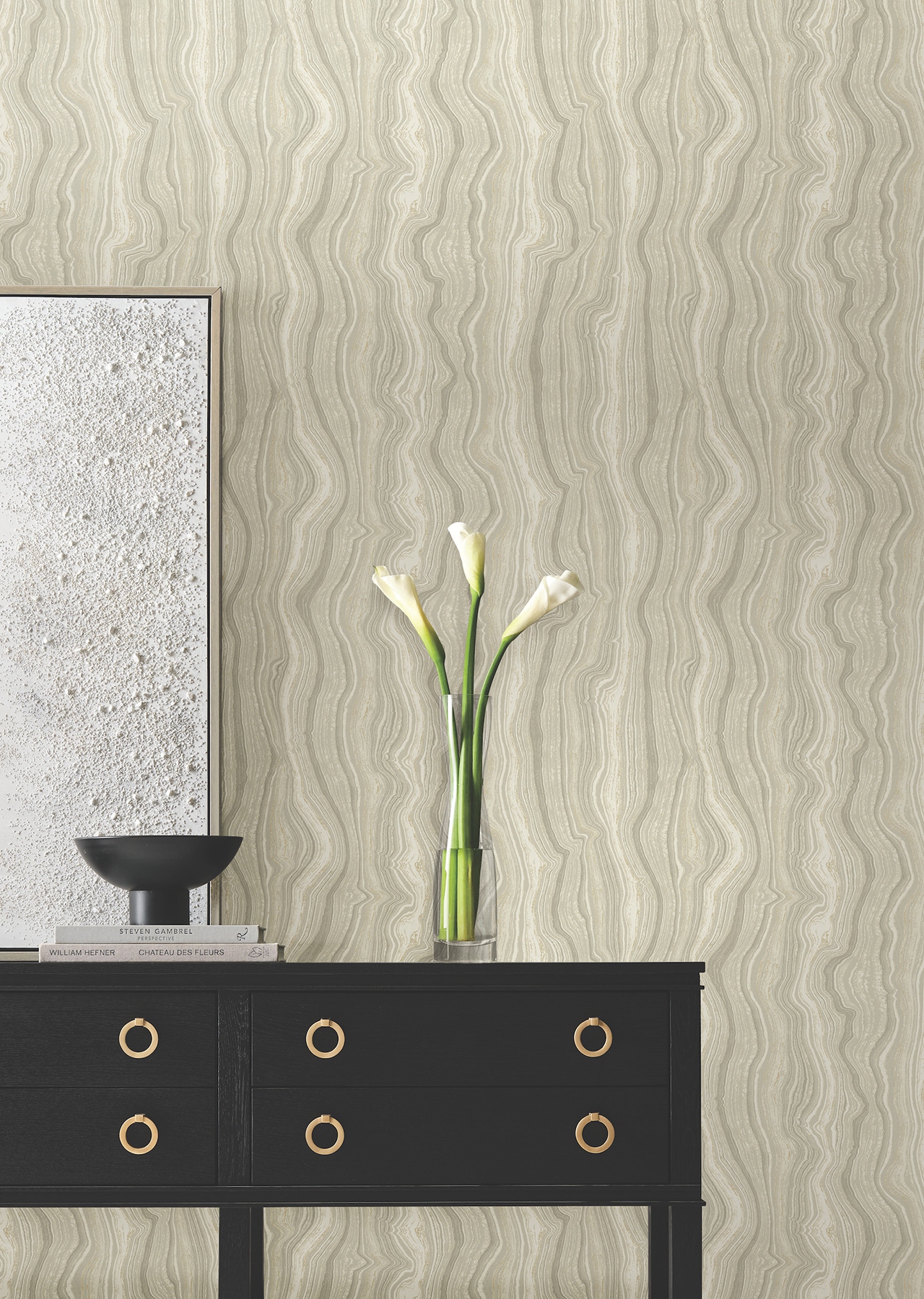 Mineral Shimmer Warm Neutral & Pearl Wallpaper