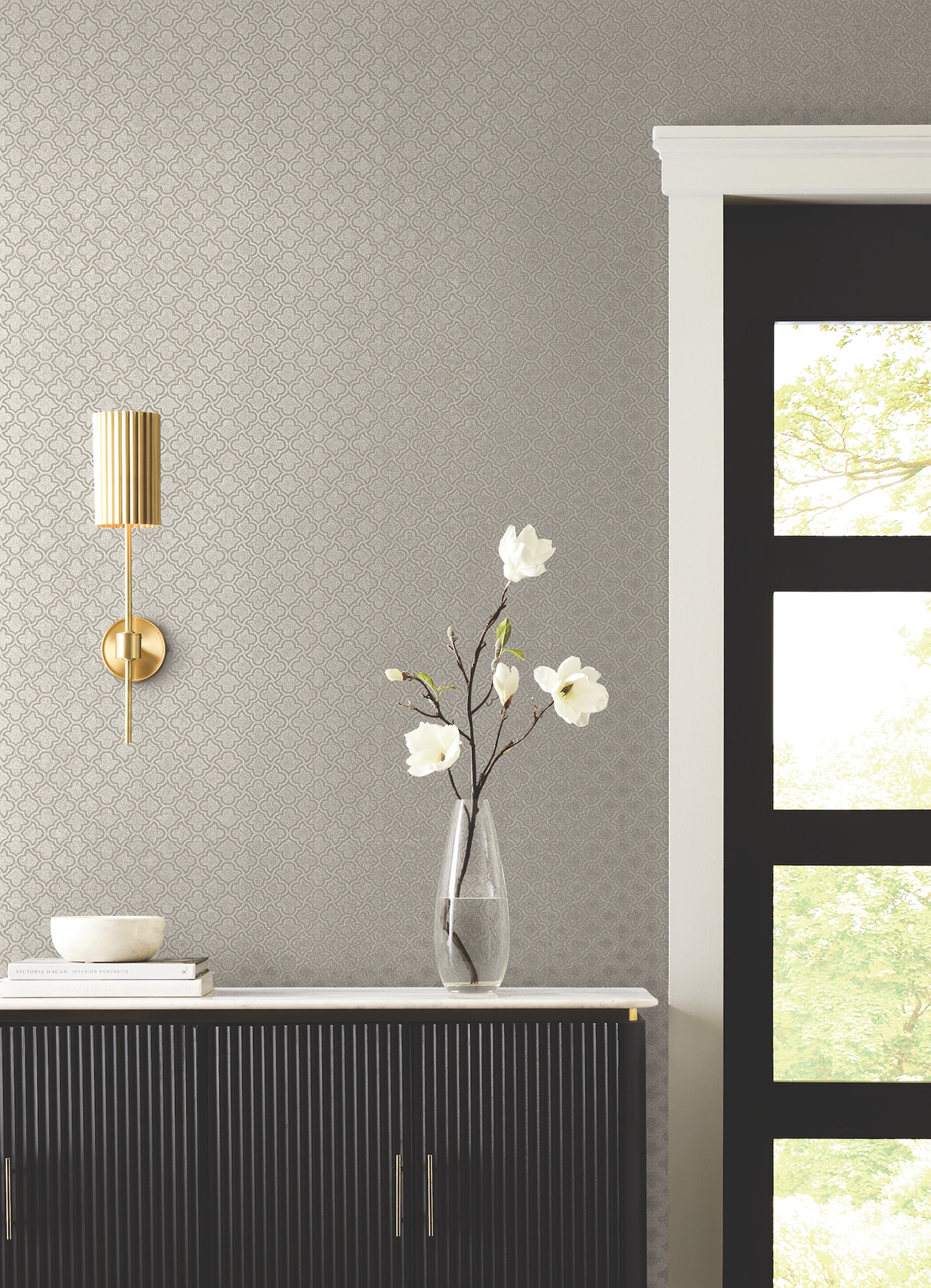 Uptown Glam Beige Wallpaper