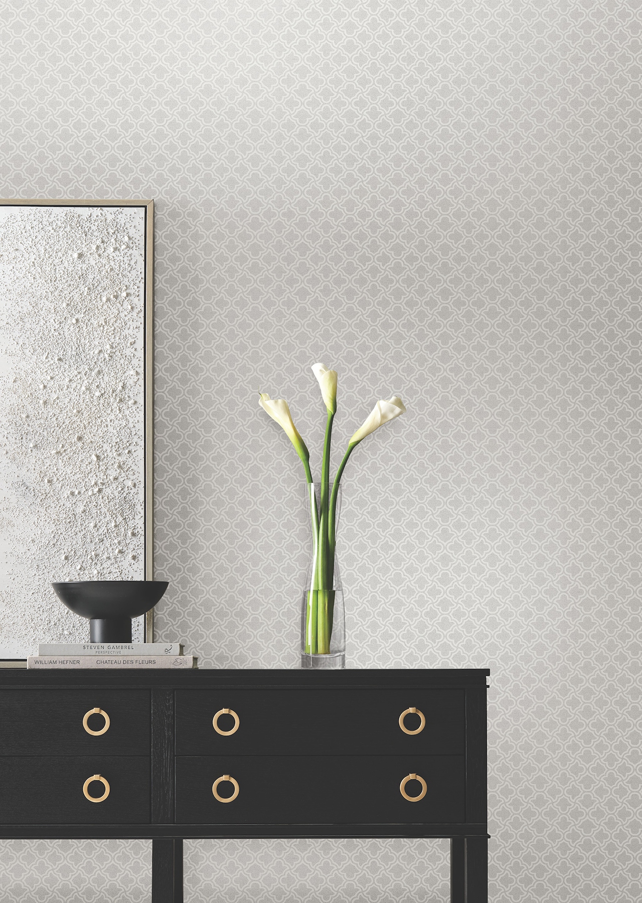 Uptown Glam White Wallpaper