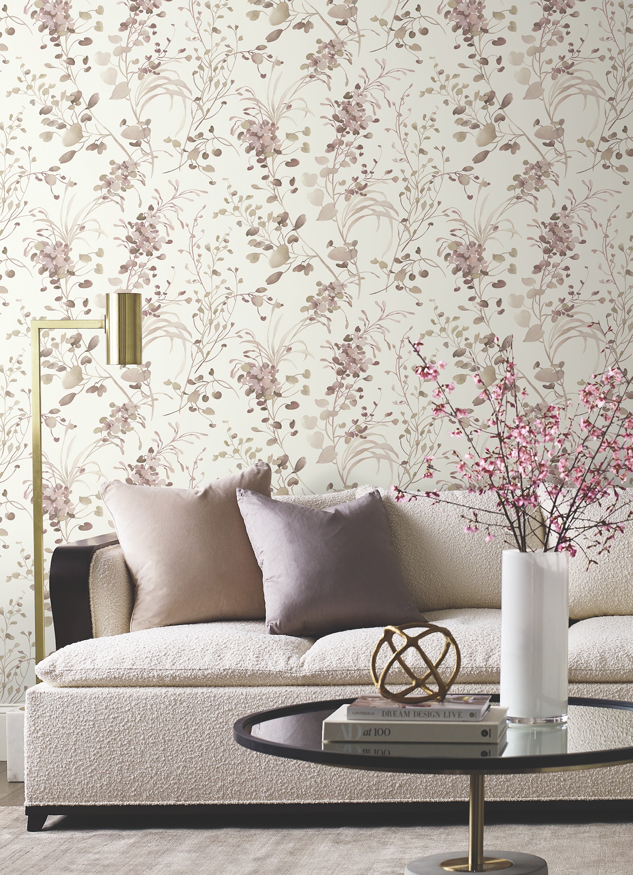 Spring Whispers Soft Blush Wallpaper