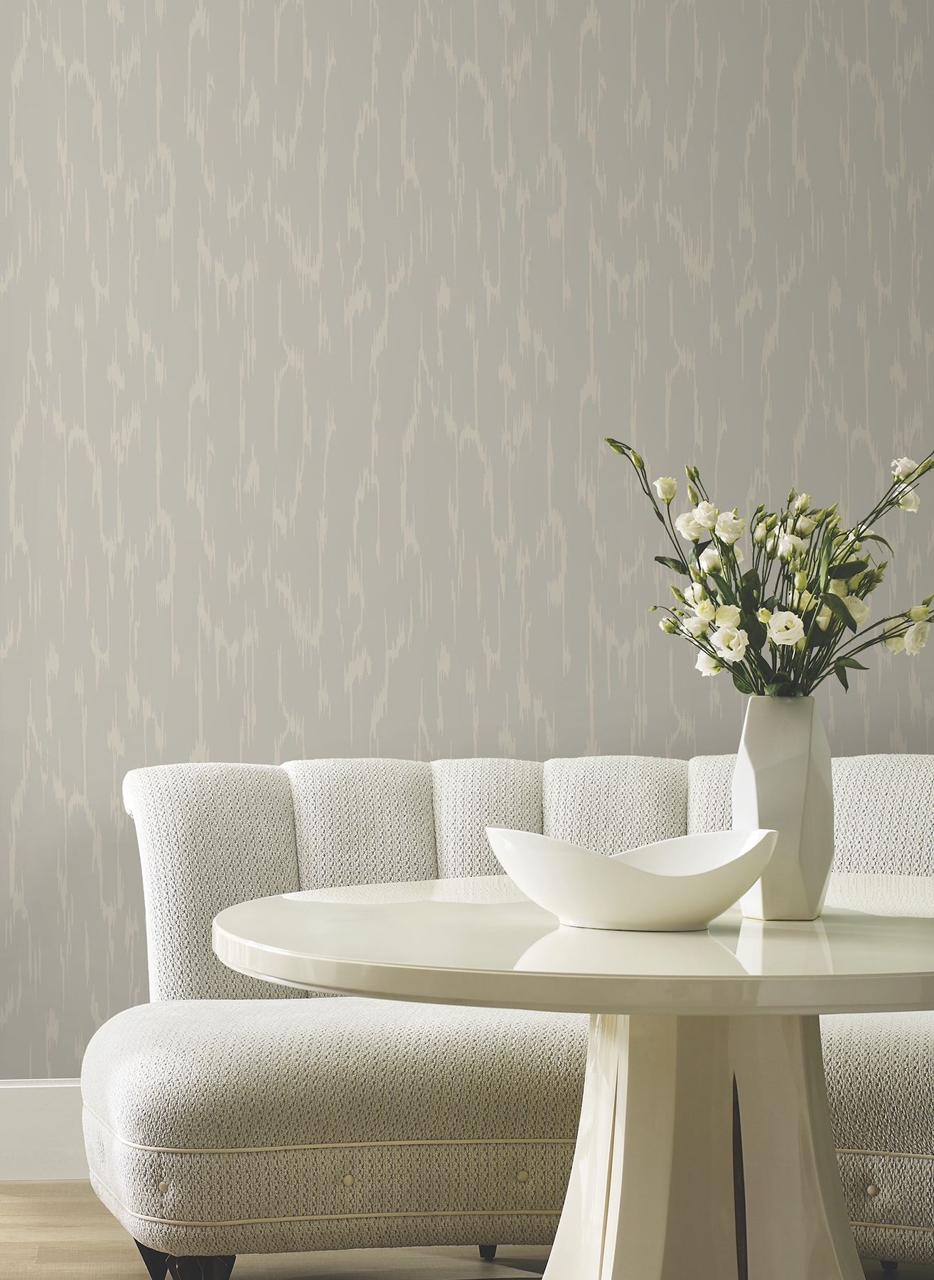 Flowing Dark Taupe Wallpaper