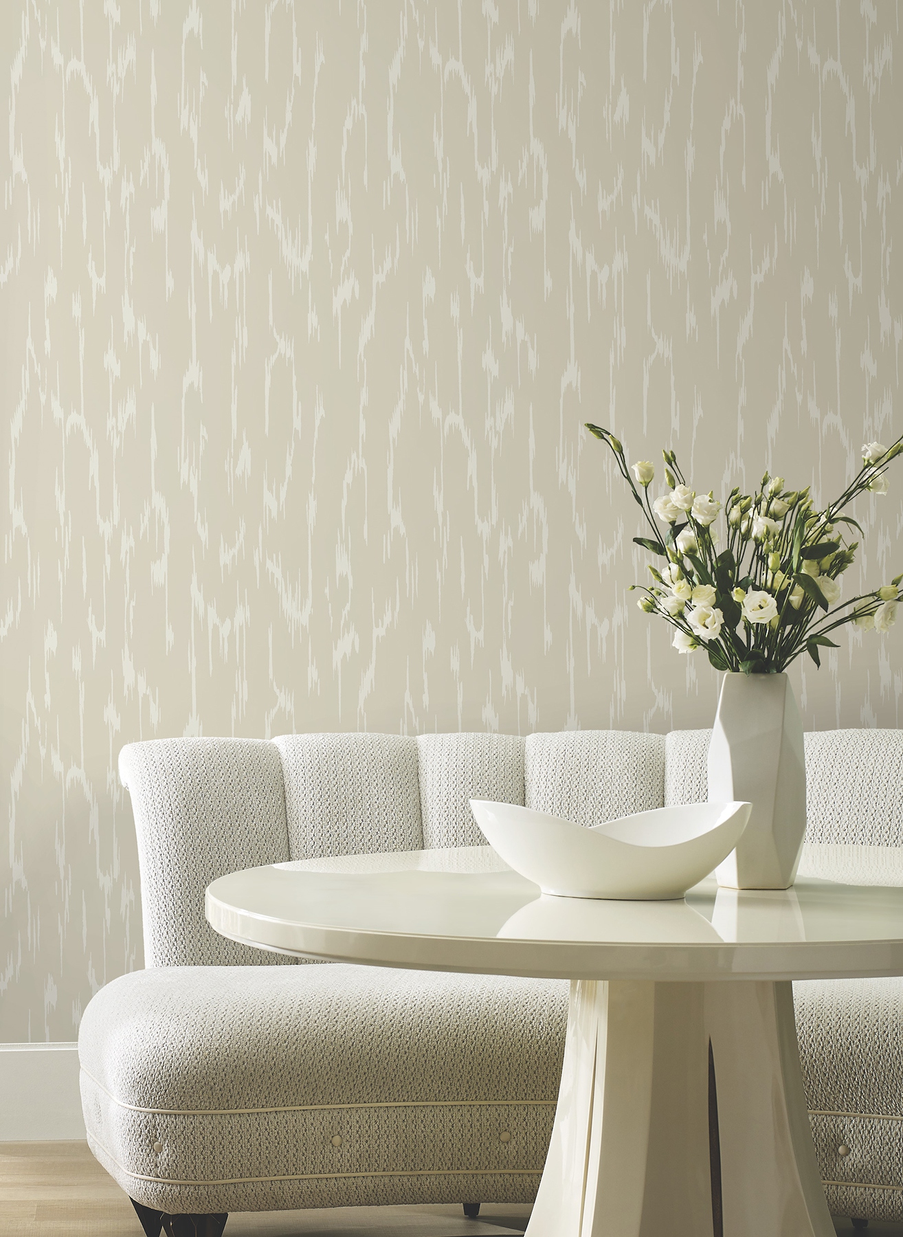 Flowing Taupe Wallpaper