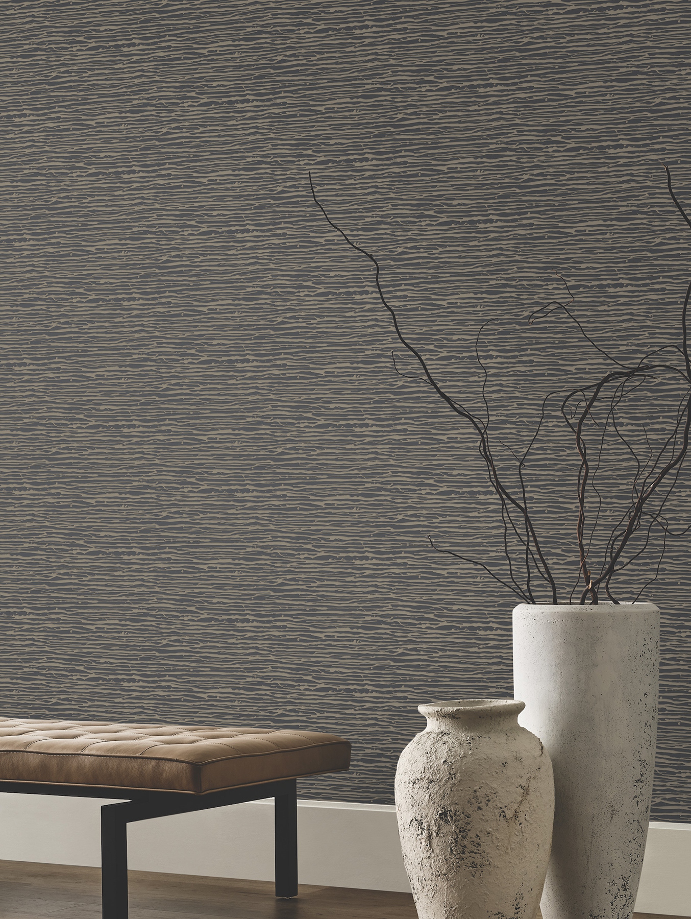 Horizons Charcoal Wallpaper