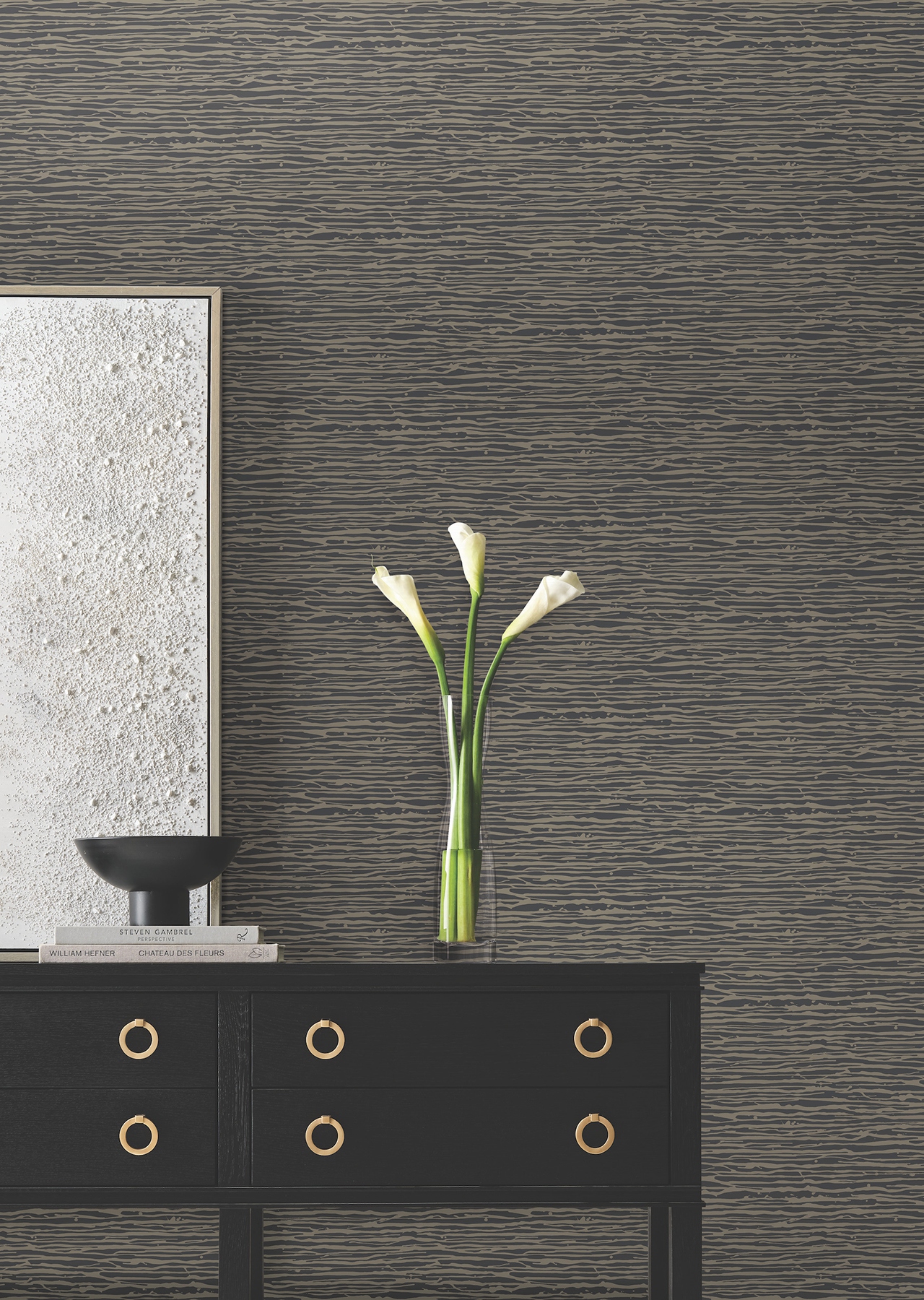 Horizons Charcoal Wallpaper