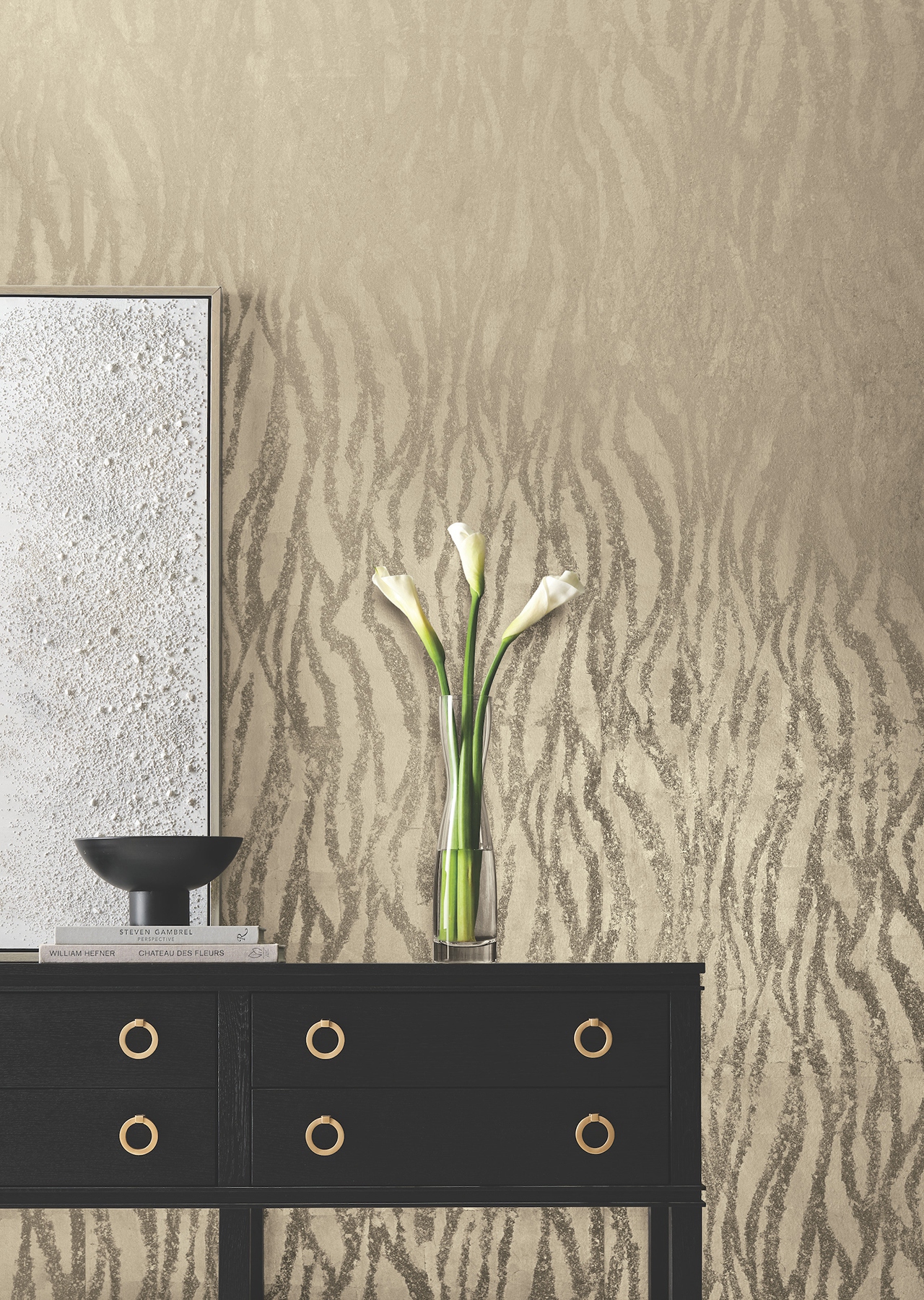 Zebra Chic Glint Wallpaper